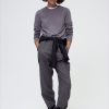 Pablo Jersey De Cashmere Con Cuello Redondo - Nicky Gris Jaspeado Mallas