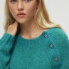 Pablo Jersey De Lana Y Mohair Con Botones De Strass - Nona Verde Mallas