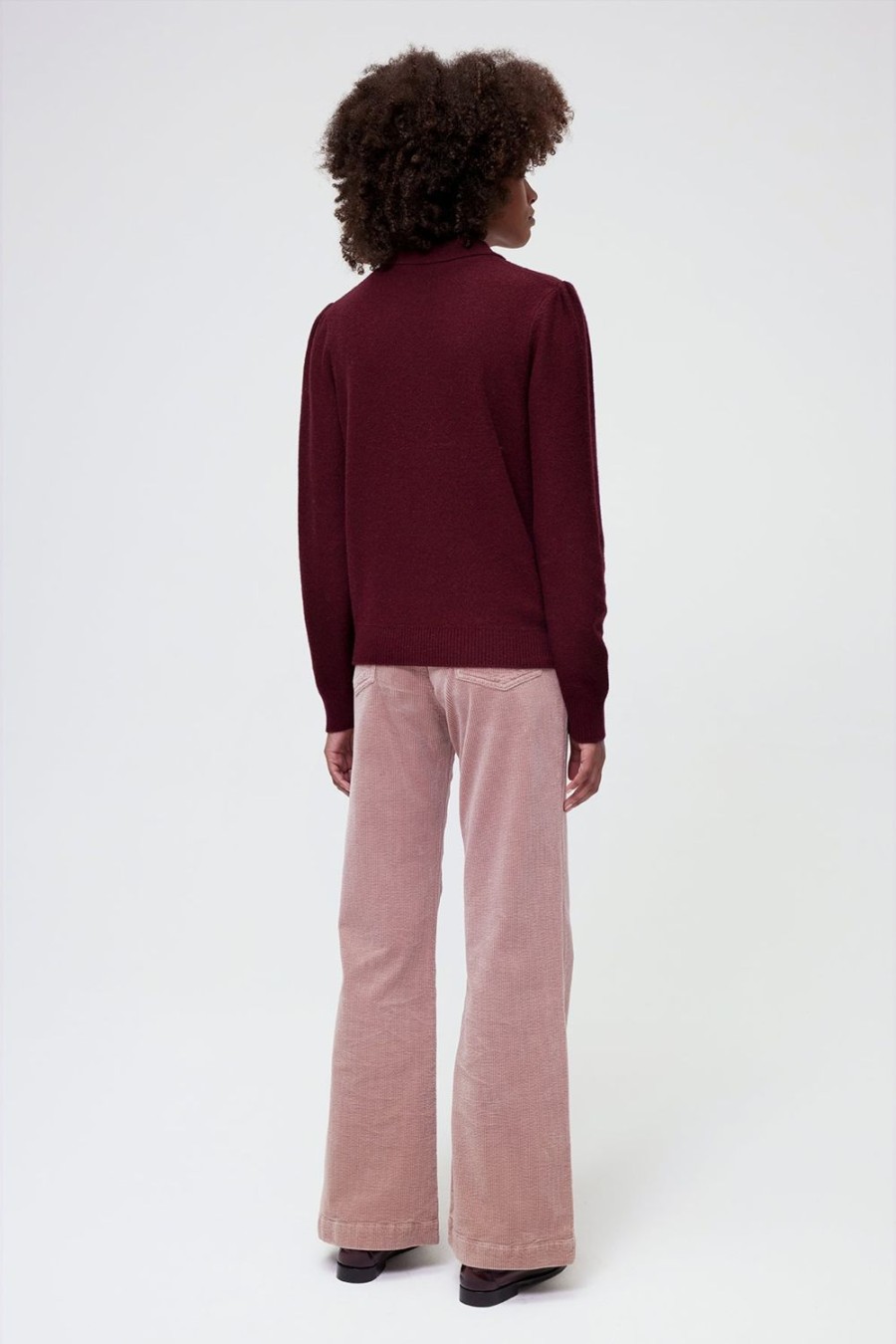 Pablo Jersey De Lana Liso Con Cuello Camisero De Strass - Naomie Burdeos Mallas